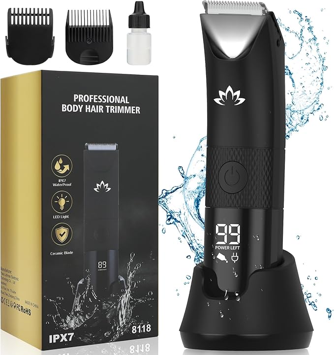 RESUXI Manscape Ball Trimmer for Men, Body& Pubic Hair Trimmer and Groin Hair - Image 9