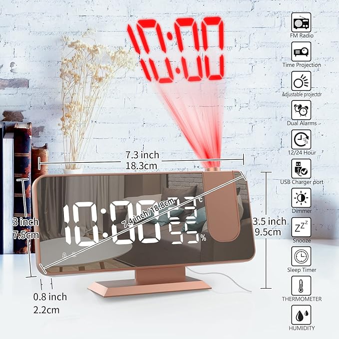 Mightree Projection Alarm Clock - Image 6