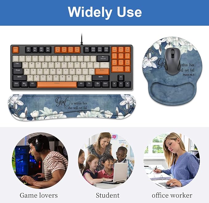 Keyboard Wrist Rest + Mouse Pad Wrist Support Set - Image 7