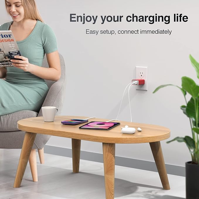 2Pieces USB C Wall Charging Block, 20W 2Port Fast USBC PD3.0 Power Adapter Type - Image 7