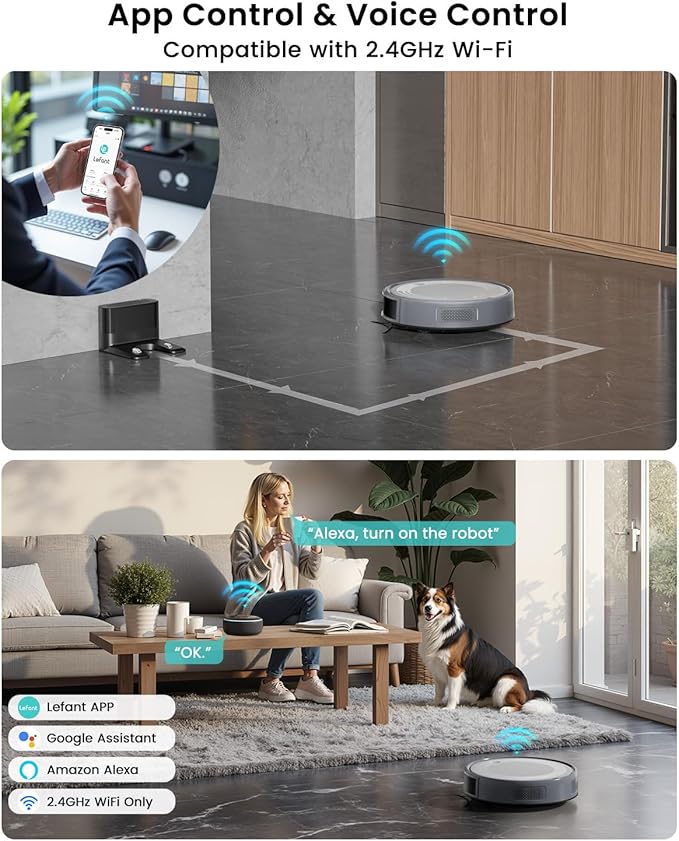 Lefant M310 Ultra Robot Vacuum and Mop, 6000Pa Suction-Slim Robotic Cleaner - Image 8