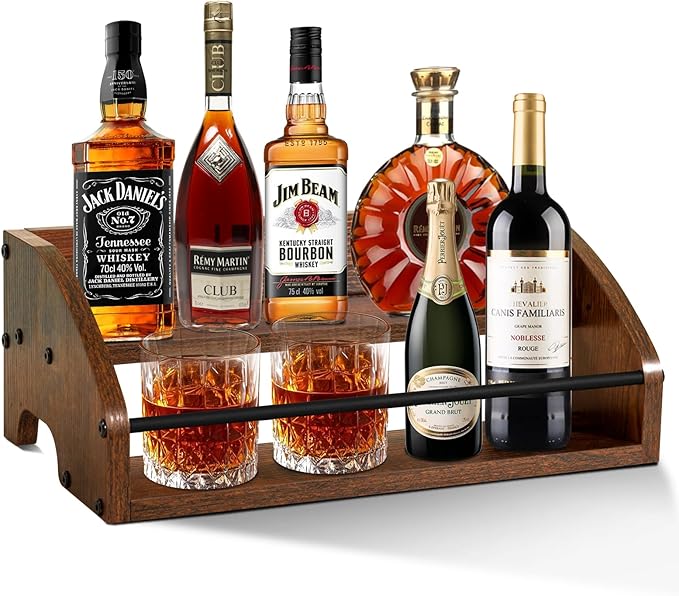 Rustic Wooden Countertop Organizer Brown - Image 9