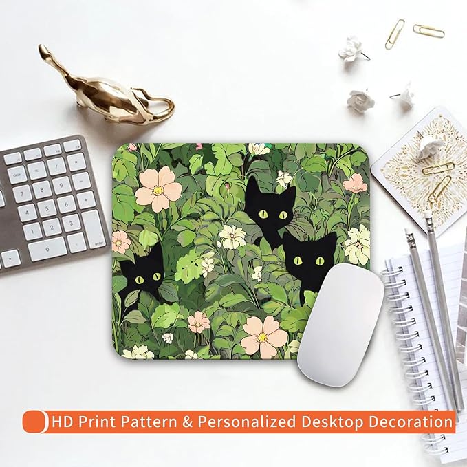 Armanza Square Mouse Pad Cute Cats, Personalized Premium-Textured Custom Mouse - Image 6