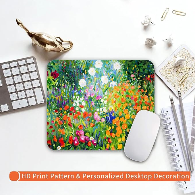 Armanza Square Mouse Pad Flowers Floral, Personalized Premium-Textured Custom - Image 6