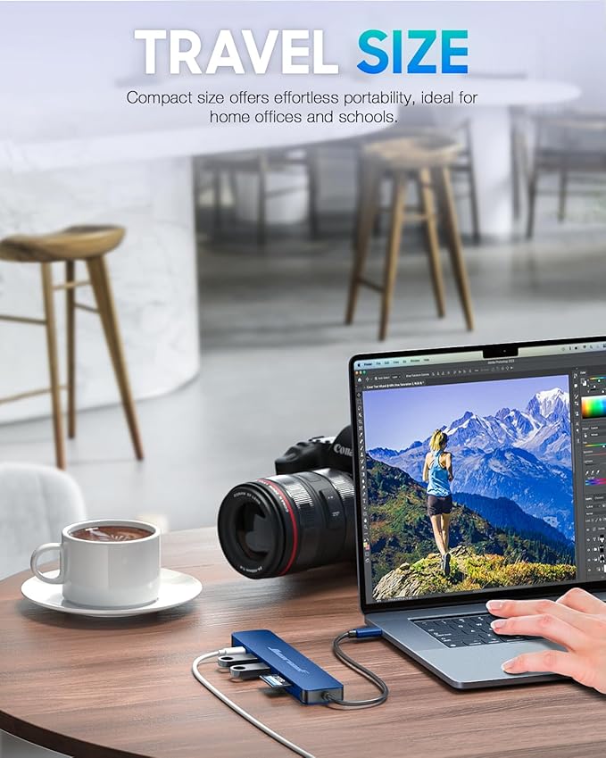 Hiearcool USB C Hub for MacBook Air/Pro, 7-in-1 USBC Adapter Multiport - Image 6