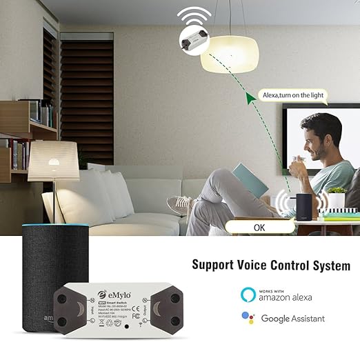 eMylo Smart WiFi Light Switch Wireless Relay Switch Module Remote Control Home - Image 8