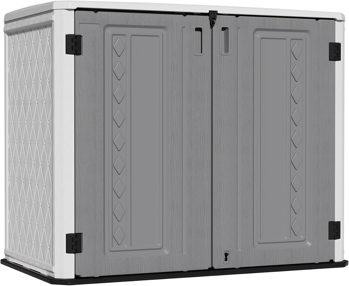 mrosaa outdoor storage shed waterproof, horizontal outdoor storage, main product view