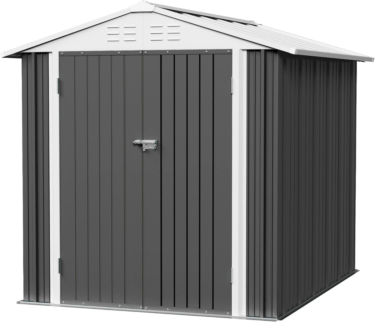 jummico metal outdoor storage shed 6 x 8, main product view
