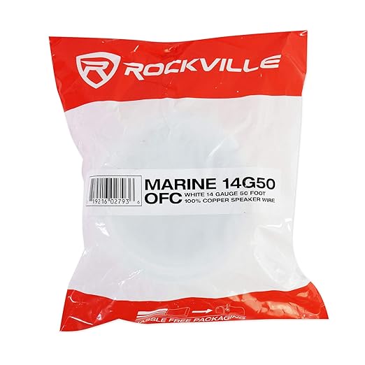 Rockville Marine 14G50 14 Gauge 50 Ft Tinned OFC Copper Speaker Wire, - Image 3