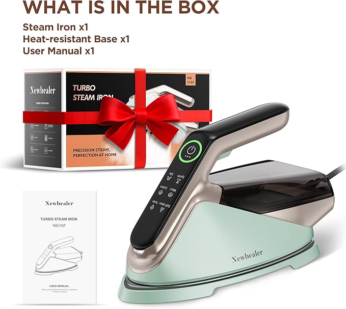 Newbealer Steam Generator Iron, 1500W Turbo Steamer - Image 9