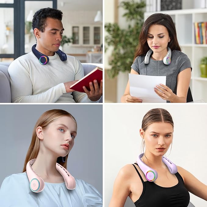 Neck fan, Portable Fan with 5-17H Lifespan, 4000mAh Neck fan air conditioner - Image 8