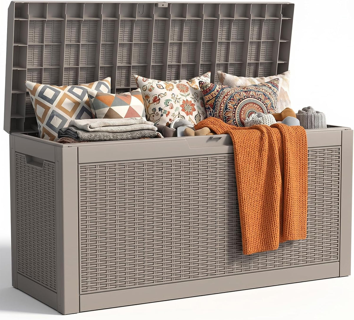 outdoor deck storage box, 66 gallon deck box,lockable, main product view