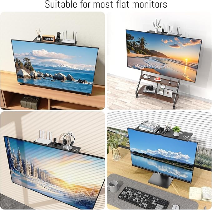 Adjustable Steel TV Top Shelf, Floating TV Stand - Image 7