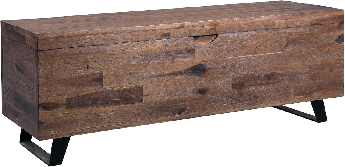 westcliffe 46" acacia wood storage trunk, brown, main product view