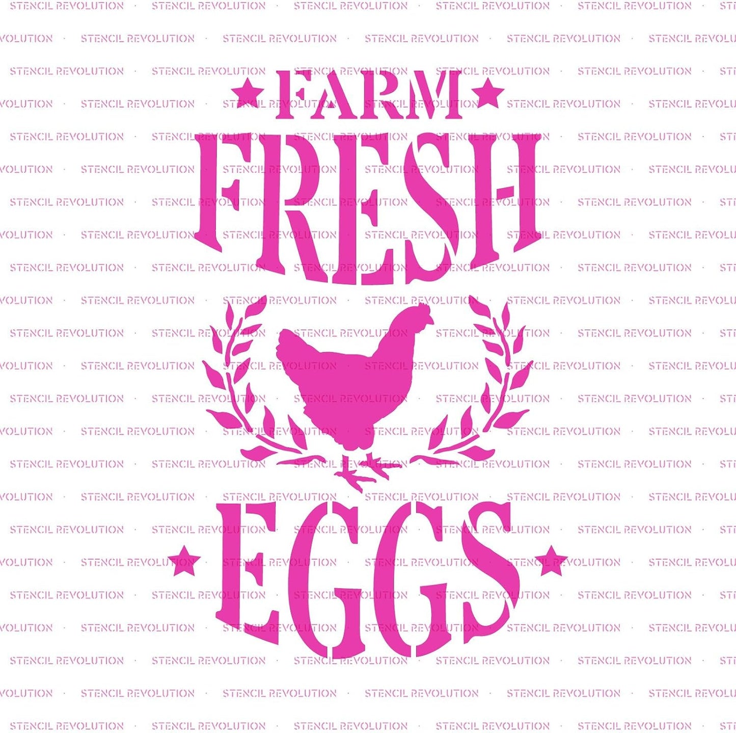 Farm Fresh Eggs Stencil - Perfect for Rustic Home Decor and DIY Projects: Embracing Farmhouse Stencils