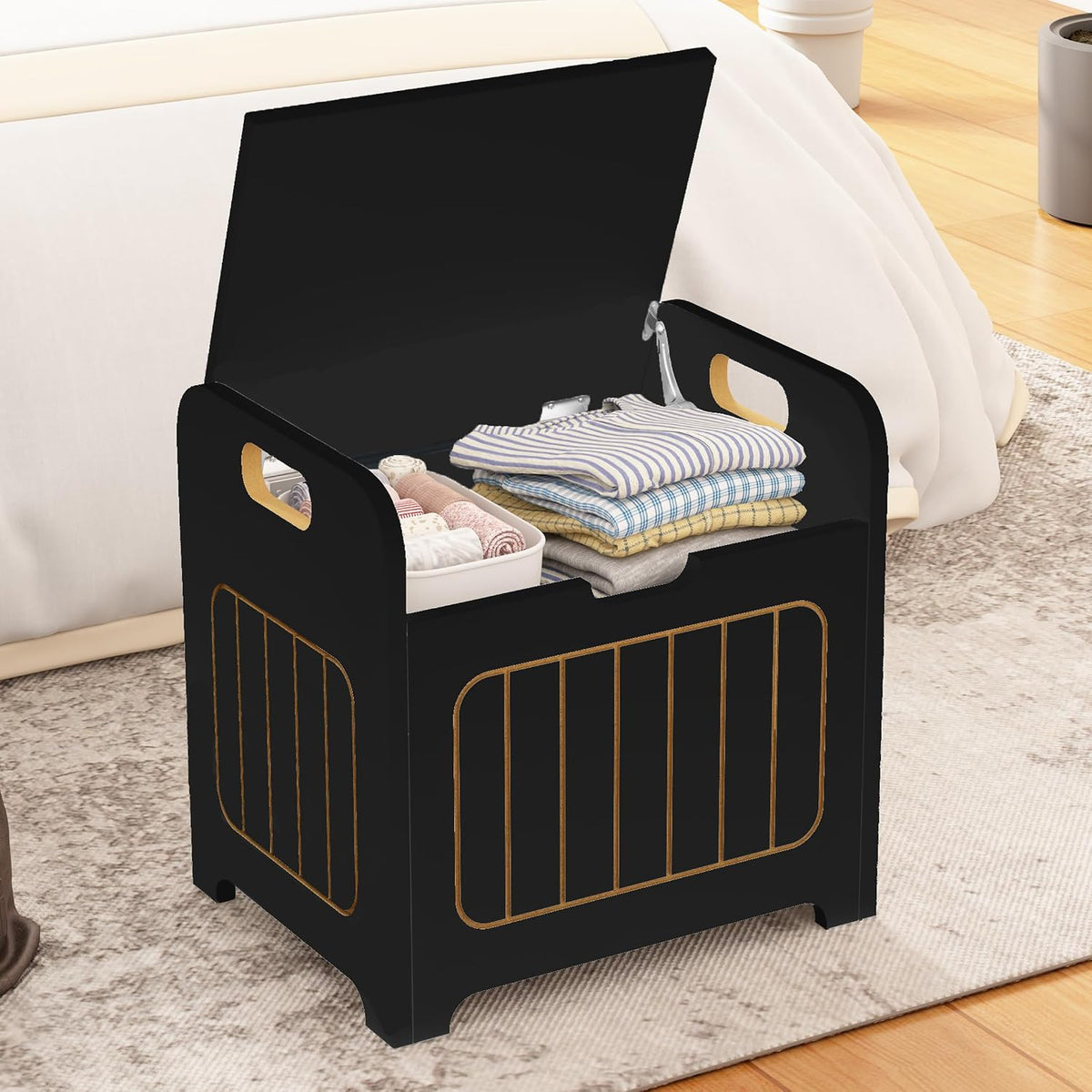aenuert storage chests, small cube organizer box,wooden entryway, main product view