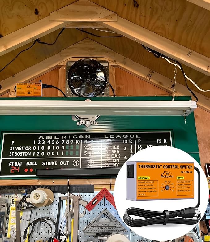 Attic Fan Thermostat-Control, Adjustable Thermostat - Image 6