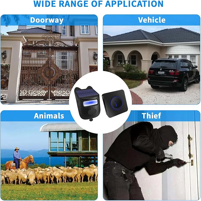 Qumox Solar-Powered Driveway Alert System - Image 6