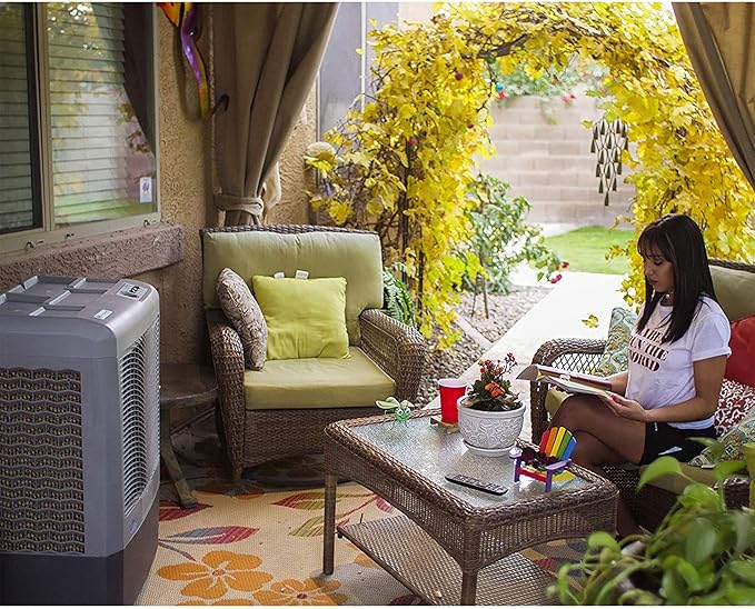 Hessaire MC37M Indoor or Outdoor Portable Oscillating Evaporative Swamp Air - Image 9