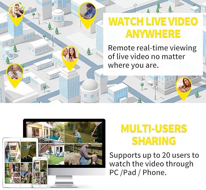 Septekon 2K Outdoor Security Camera 3MP, 2.4G Wired WiFi Camera - Image 7