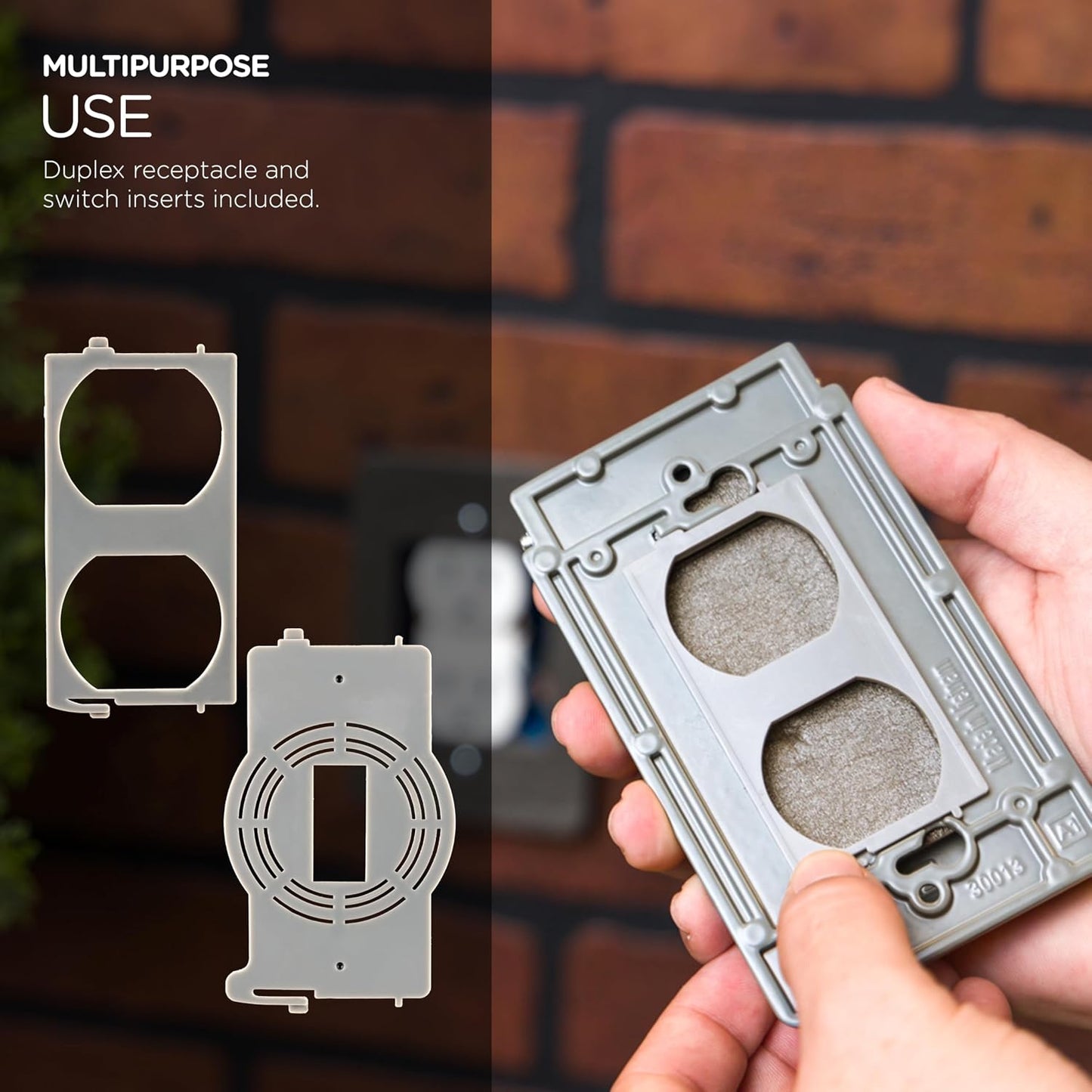 UltraPro Outdoor Weatherproof Electrical Outlet Cover, Single Gang, 2 Pack | Durable Metal Design for Not-In-Use Plugs, Impact & UV Resistant, Includes Gasket & Mounting Hardware