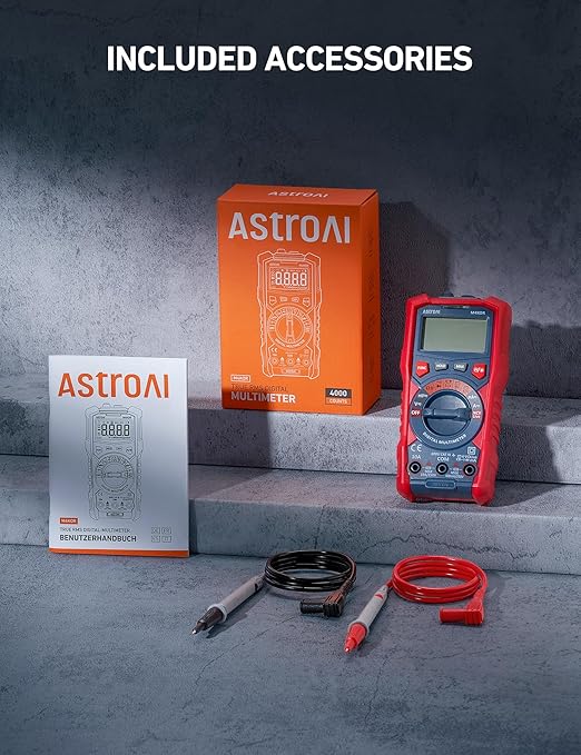 AstroAI Multimeter Tester, TRMS 4000 Counts Volt Meter Auto-Ranging Ohmmeter - Image 8