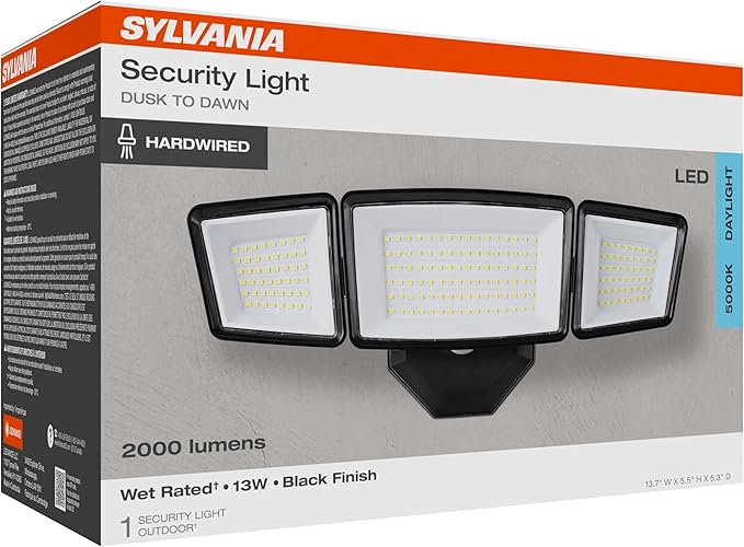Sylvania 13W Dusk to Dawn Security LED Light, 2000 LMS, Wet Rated, Daylight - Image 10