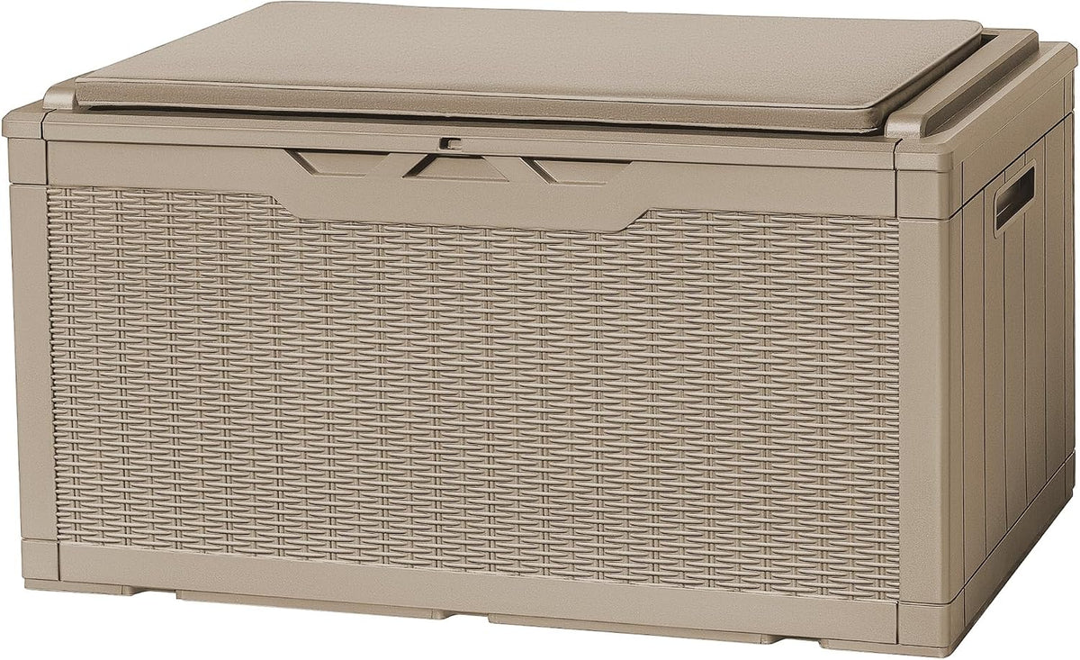 flamaker 105 gallon deck box waterproof, outdoor storage, main product view