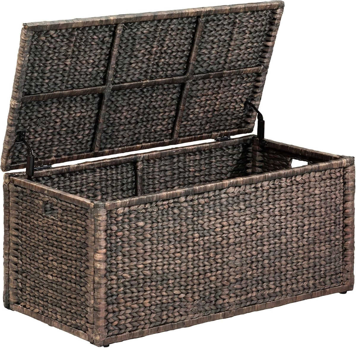 ehemco wicker storage trunk, brown wash, 42x20x18.5, main product view