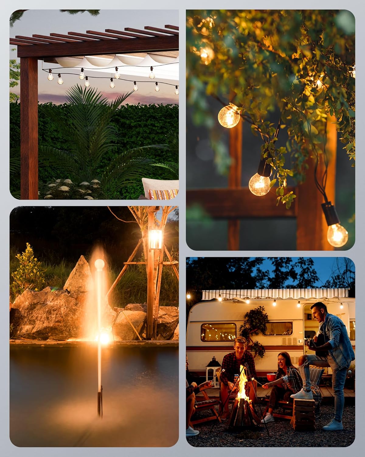 DEWENWILS Outdoor Timer for Lights,100FT Remote Control with 2 Outlets | 2/4/6/8H Countdown, 125V 15A 1/2HP, Outdoor Timer Outlet Waterproof for String Lights, Pump, Sprinkler, Fountain, UL Listed