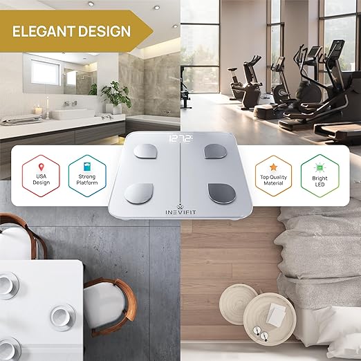 INEVIFIT Smart Body Fat Scale, Highly Accurate Bluetooth Digital Bathroom Body - Image 6