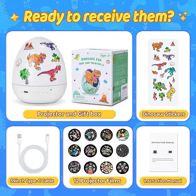 Dinosaur Toys for Kids 3-5 | 15 Sleeping Sounds+12HD Films+7 - Image 9