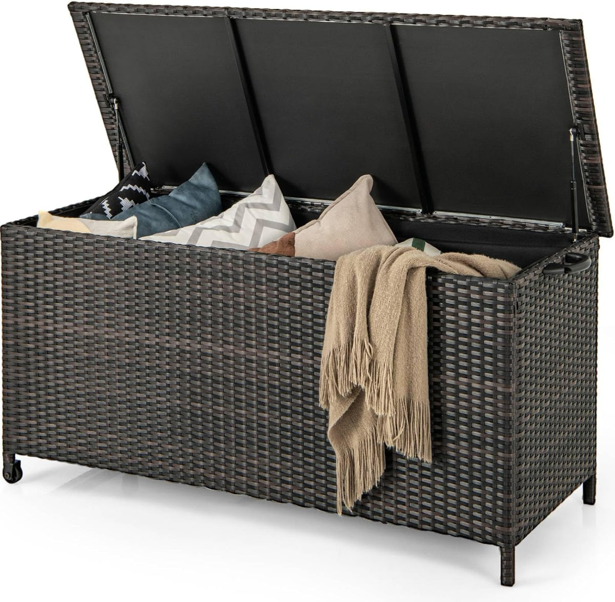 tangzon 320l garden deck box, patio cabinet container, main product view