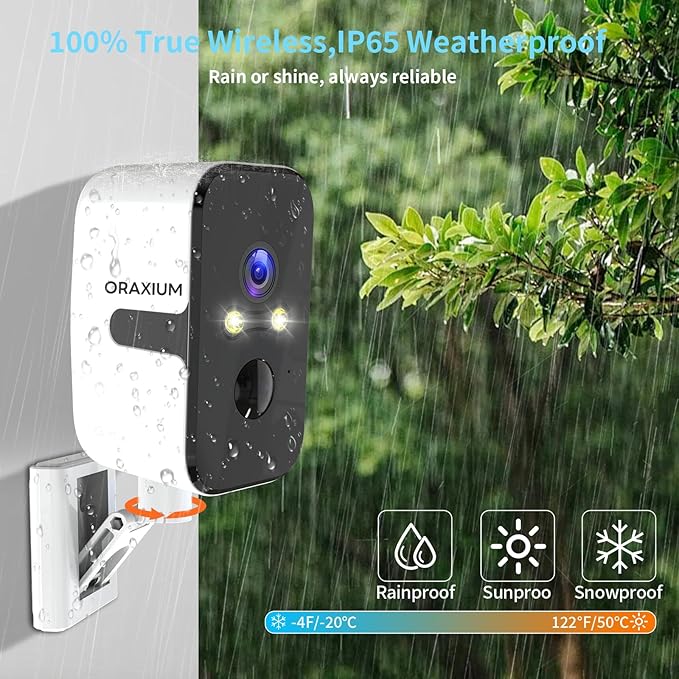 ORAXIUM Wireless Outdoor Security Camera, 2.4G/5G WiFi Window Camera - Image 9