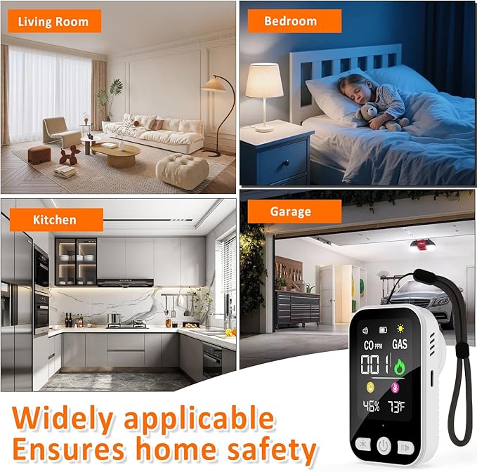 4-in-1 Upgraded Natural Gas Leak Detector, CO & Gas Detector - Image 8