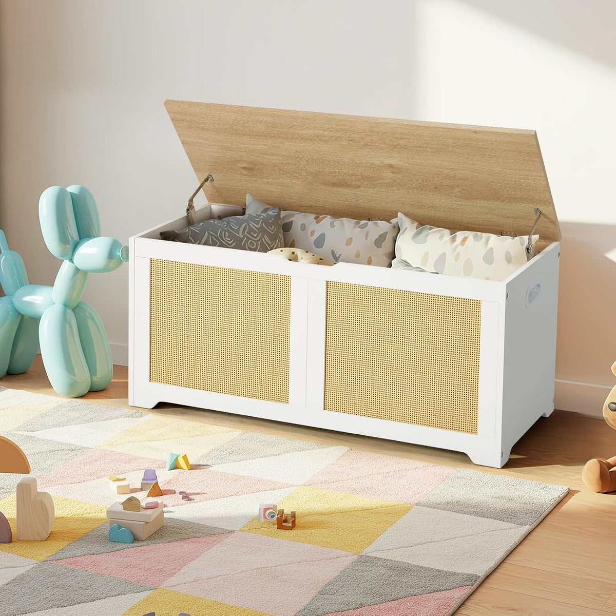 erommy 39.4" storage chest with 2 safety hinges, package contents