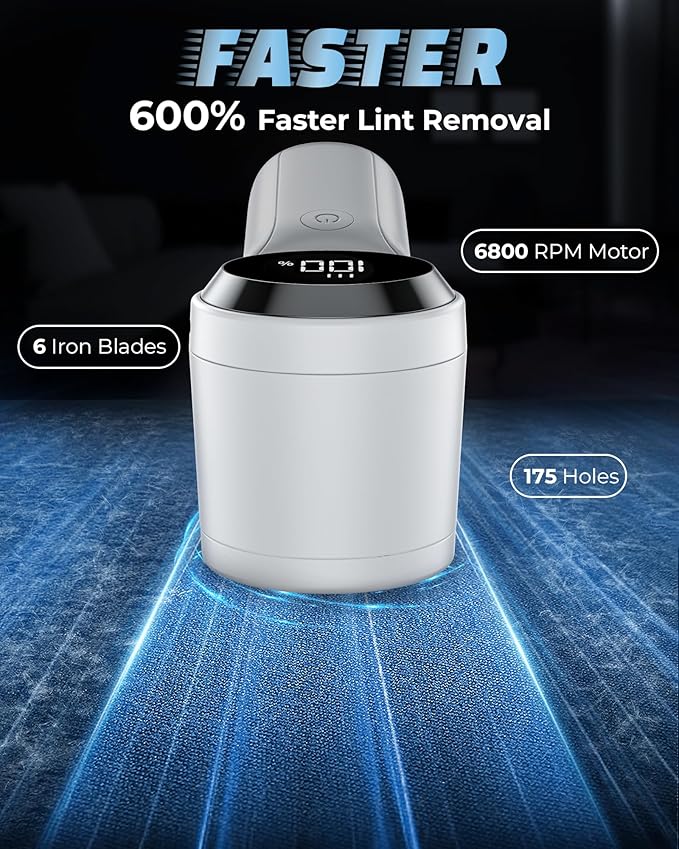 FrSara Fabric Shaver, Rechargeable Lint Remover, 3-Speed Electic Lint Shaver - Image 6