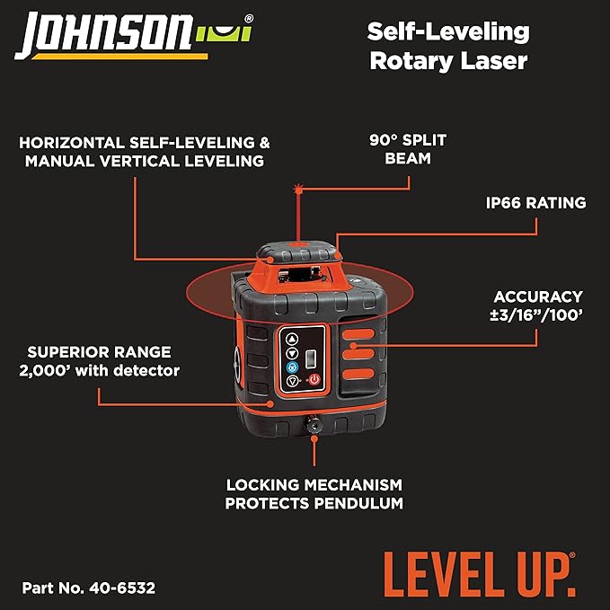 Johnson Level & Tool 99-027K Self-Leveling Rotary Laser System, 1 Kit - Image 6