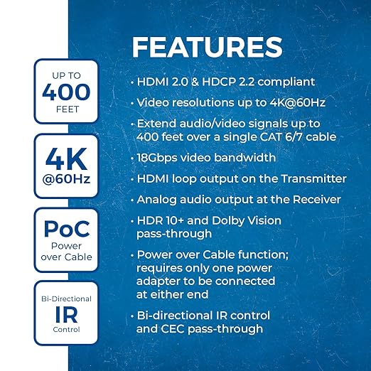 OREI 4K HDMI over Ethernet Extender Balun - Image 8