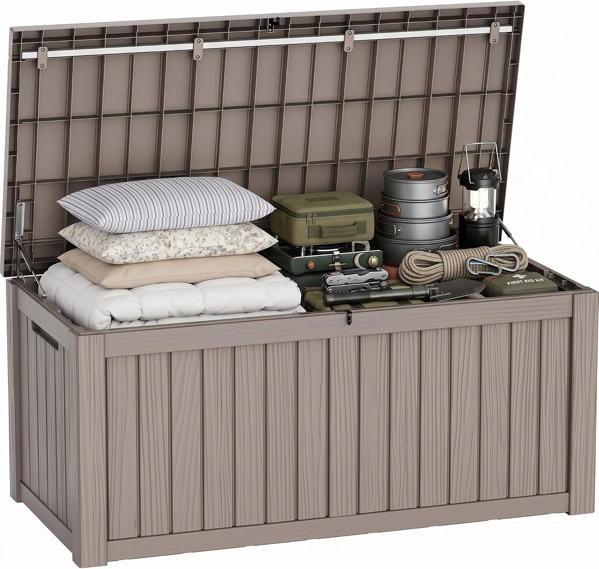 rojik 170 gallon waterproof outdoor deck storage box, main product view