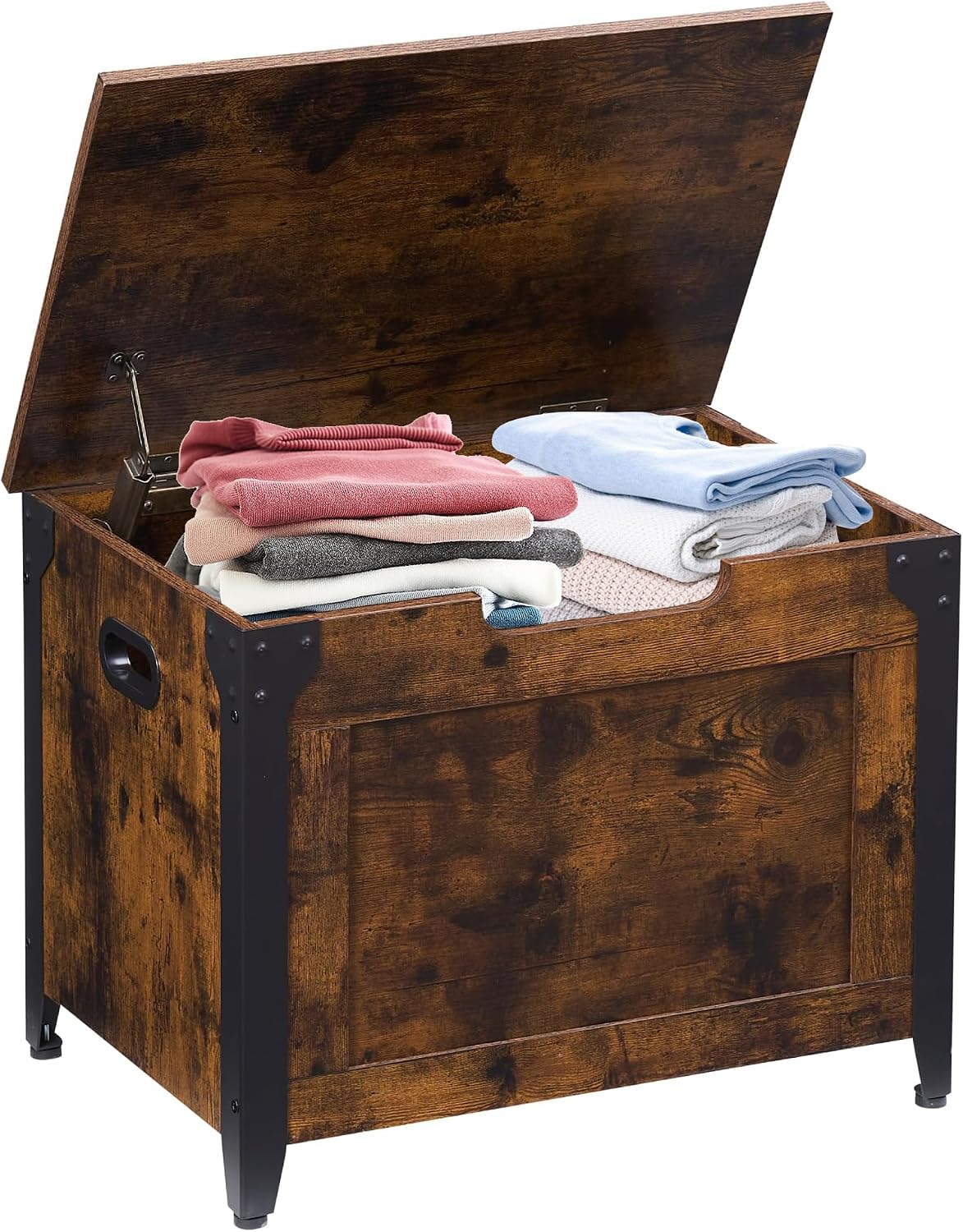 idealhouse 23.6" storage bench with 2 safety hinges, main product view