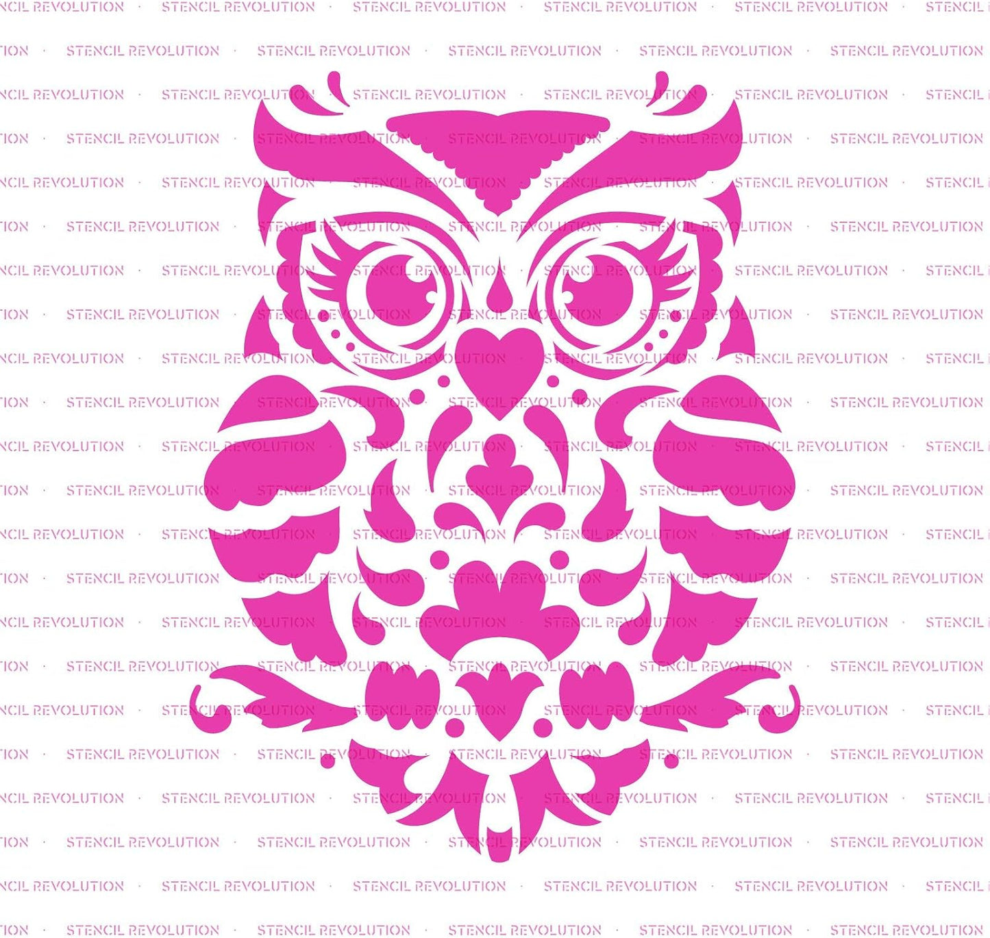 Stencil Revolution Owl Stencil - Owl Art, Bird Stencil, 5x6 Inches