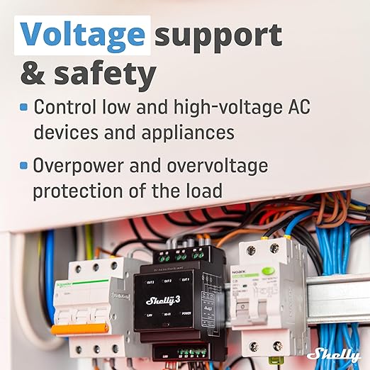 Shelly Pro 3 | Wi-Fi & LAN, 3-Channel Smart Relay | Home & Facility Automation - Image 7