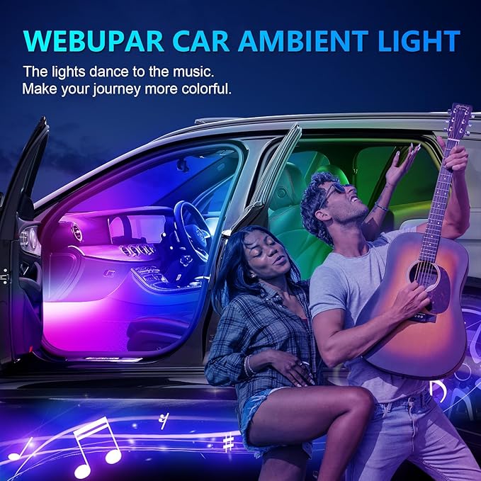 WEBUPAR Dreamcolor 6 in 1 Car LED Strip Lights - Image 6