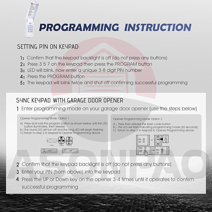Genie Garage Door Opener Keypad GK-R, Wireless Keyless - Image 9
