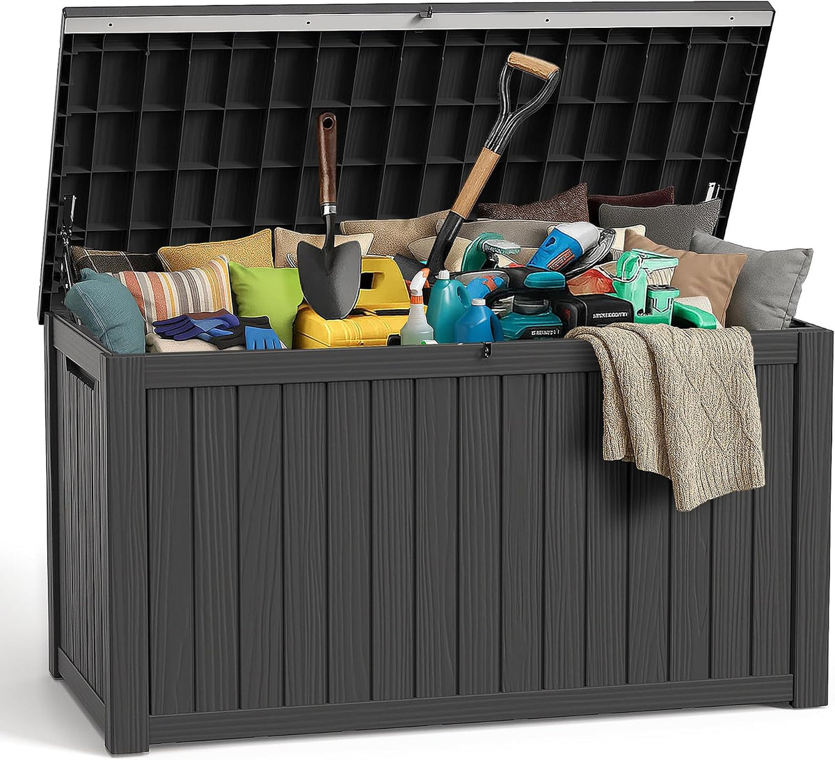 easyup 280 gal waterproof deck box outdoor storage, main product view
