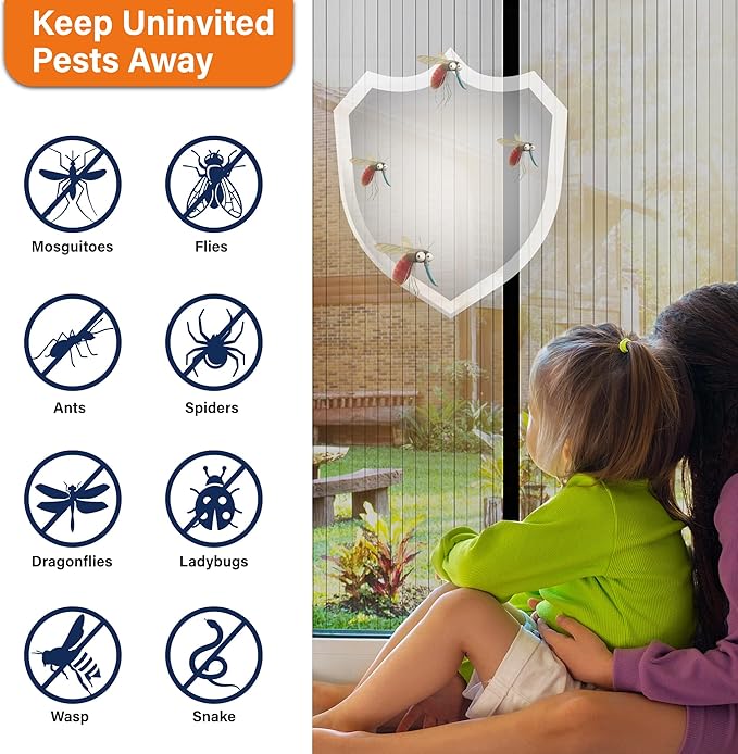 Magnetic Screen Door, Screen Door Mesh, Keep Bugs Out, Easy Install Works - Image 6