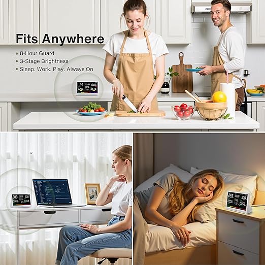 bonoch Upgrade Extended 12-Hour Battery Life 16 in 1 Air Quality Monitor Indoor - Image 8