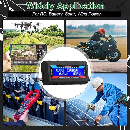 Yunsailing 2 Pcs 200A High Precision Watt Meter Power Analyzer Battery - Image 7