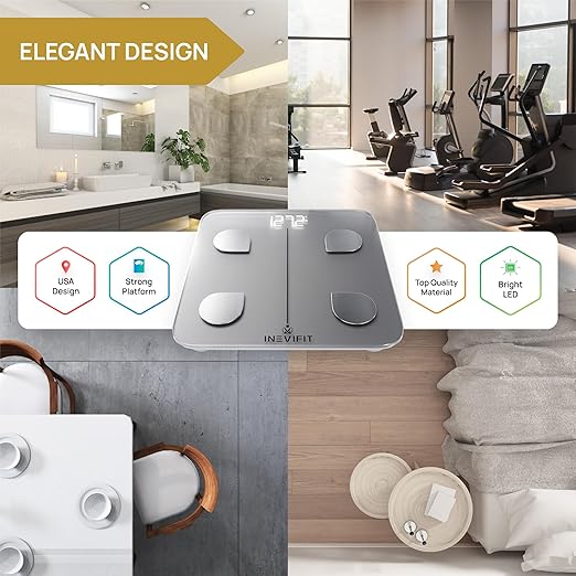 INEVIFIT Smart Body Fat Scale, Highly Accurate Bluetooth Digital Bathroom Body - Image 6